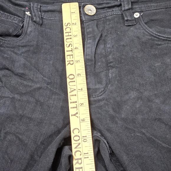 Rogue Jeans Size 36x34 Skinny Black Denim Orange Stripe Side Reflection Street - Picture 10 of 10